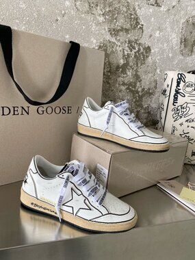 Golden Goose White and Black Women's Sneakers